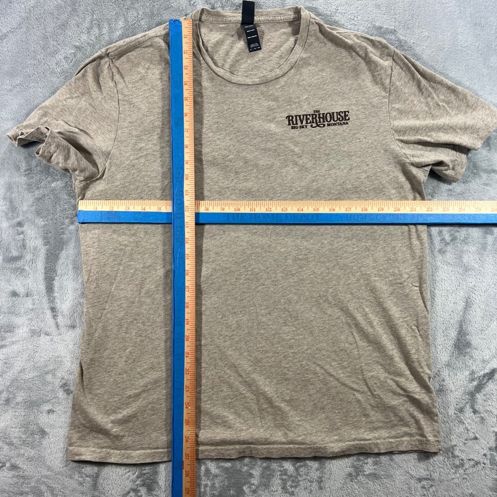 DISTRICT The Riverhouse Big Sky Montana T-Shirt Mens XL Tan Graphic Tee - Picture 7 of 15